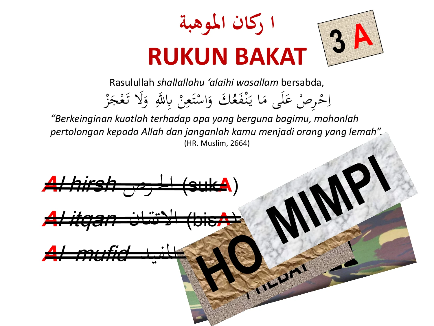 Formula Rukun 3A Pengembangan Bakat (Alami, Acuhkan Kelemahan Minor, Asah Kekuatan Dominan)